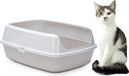 Goodivery ® Stijlvolle Kattenbak ouvert avec bord amovible et design en blanc