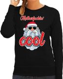 Bellatio Decorations Shoppartners Bv Foute kersttrui - sweater - voor dames - zwart - stoere santa motherfucking cool - kerstkleding / christmas outfit 2XL