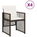 vidaXL Tuinstoel Kunststof, Staal Crème, Wit