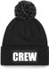 Bellatio Decorations Crew muts/beanie met pompon - onesize - zwart