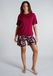 TOM TAILOR Manoa Dames Shortama - Bordeaux