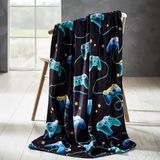 Catherine Lansfield Gamer Cosy Fleece Deken 130x170cm Zwart