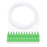 Elfcam® Glasvezelpigtail, 12 vezels, monomode, Simplex SC/APC 9/125um OS2, wit