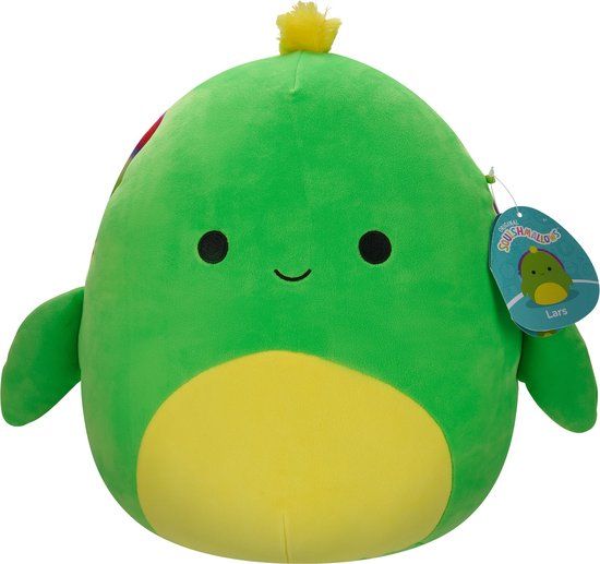 Squishmallows Lars - Neon Green Turtle with Neon Tie-Dye Shell 30cm Plush