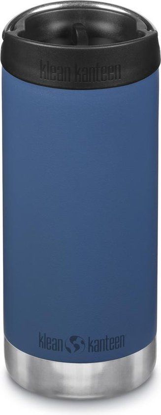 Klean Kanteen TKWide Drinkfles 355ml - Real Teal - Matblauw - RVS - Isolerend - Vaatwasserbestendig