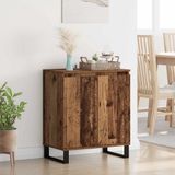 vidaXL Dressoir van antiek hout, 60 x 35 x 70 cm, bewerkt hout