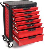 HBM PROFI 283-delige DeLuxe gereedschapswagen - Rood - Met gereedschap en wielen