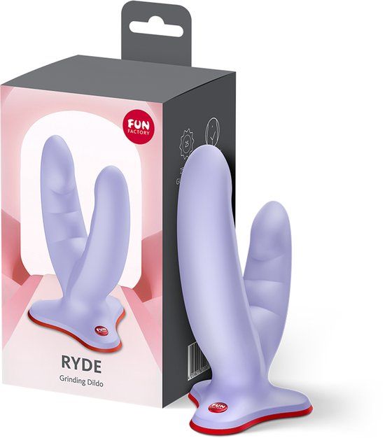 Fun Factory Ryde Grinding Dildo van siliconen met zuignap in Lila