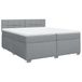 vidaXL Boxspringbed met matras, stof, lichtgrijs, 200x200 cm