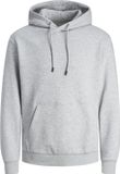 JACK & JONES Bradley sweat hood regular fit - heren hoodie katoenmengsel met capuchon - lichtgrijs melange