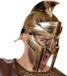 Merkloos Atosa Romeinse soldaten carnaval verkleed helm met vizier - brons - voor heren - kunststof - geschiedenis