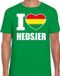 Bellatio Decorations Carnaval t-shirt I love Hedsjer voor heren - groen - Heerlen - Carnavalshirt / verkleedkleding L