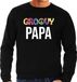 Bellatio Decorations Groovy papa - sweater zwart voor heren - papa kado trui / vaderdag cadeau M
