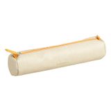 Rhodia 318895C Schlampermäppchen rund 21,5x5,5cm Kunstleder Beige