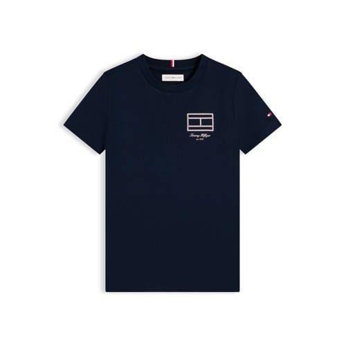 Tommy Hilfiger T-shirt met print - donkerblauw