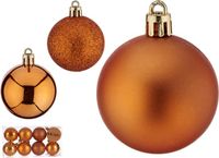 Krist Kerstballen - 16x ST - orange - plastique - 5 cm - paillettes - mat - brillant
