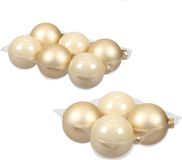 Merkloos / Sans marque Othmar Decorations Bv 14x glazen kerstballen champagne 8 cm mat/glans