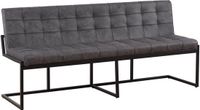Lizzely Garden & Living Eetkamerbank 200cm Vito antraciet microvezel