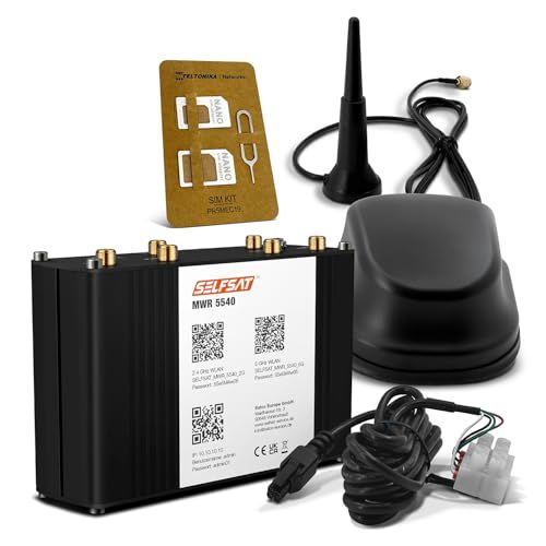 SELFSAT MWR 5540 5G Cat 12 WLAN-router tot 2,6 Gbps incl. SELFSAT 5G antenne zwart