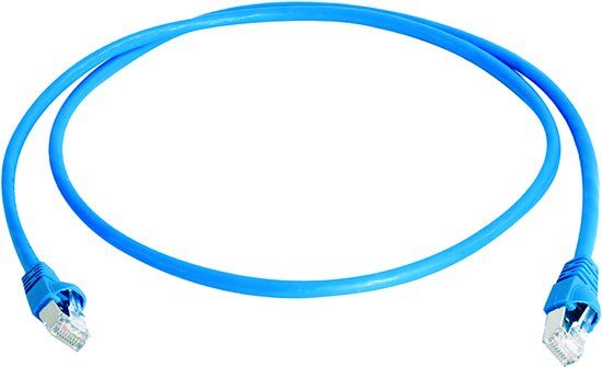 Telegärtner 100008343 RJ45 Netwerkkabel, patchkabel CAT 6A S/FTP Blauw Vlambestendig, Met anti-kniktule 1 stuk(s)
