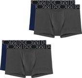 HOM Retro Boxer Boxerlines HO1 Marine/Grijs Effen 4 Stuks XXL
