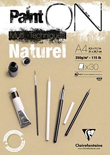 Clairefontaine Paint'On Block - 42 x 59,4 cm - 250 G - Teinte Sablée