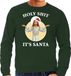 Bellatio Decorations Holy shit its Santa Foute Kerstsweater / Kerst trui groen voor heren