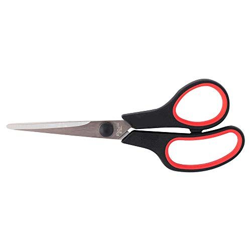 D.RECT Schaar Sg-160 16 cm roestvrij staal snijschaar voor papier en tape, rubberen greep schoolschaar voor gebruik thuis, school en kantoor