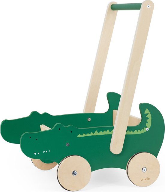 Trixie Houten Loopwagen - Mr. Crocodile - Groen