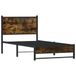 Maison Exclusive Lit en métal design, finition chêne fumé, sans matelas, dimensions 90x190 cm