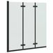 vidaXL Vouwdouchewand Zwart 130 x 138 cm ESG Glas en Aluminium