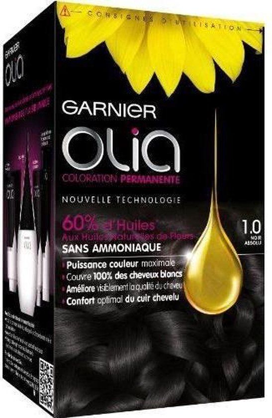 Garnier Olia Absolute Black permanente haarkleurverf - ammoniakvrij - 3600541232426