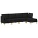 vidaXL Ensemble de canapé modulaire avec rangement 5 pièces tissu noir