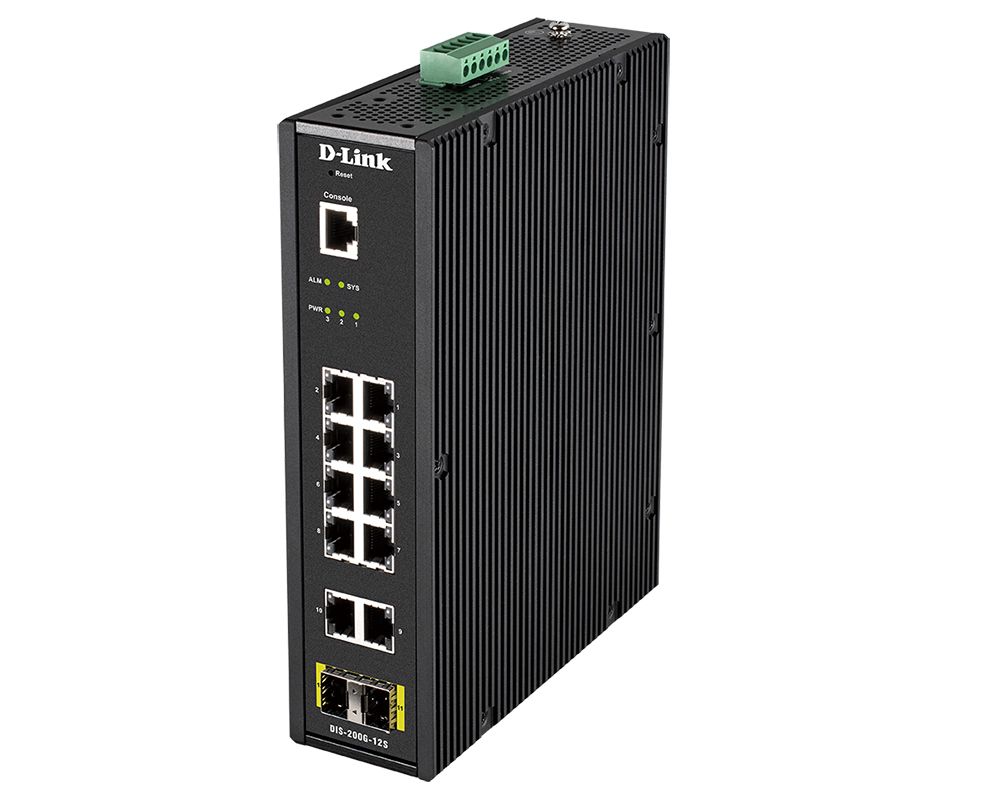 D-Link DIS-200G-12S - Netwerk switch - Zwart