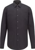 Hugo Boss BOSS Joe regular fit overhemd - popeline - zwart - Strijkvriendelijk - Boordmaat: 46