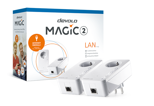 devolo Magic 2 LAN - Powerline Adapter - 2-pack - White