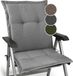 Beautissu HighLux NL Coussin d'assise pour chaise de jardin Coussin 105x50x7cm Coussin d'assise d'extérieur pour chaise de jardin Gris clair