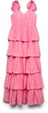 Vero Moda VMBLAIR Lange jurk V-hals Mouwloos Lyocell Roze M
