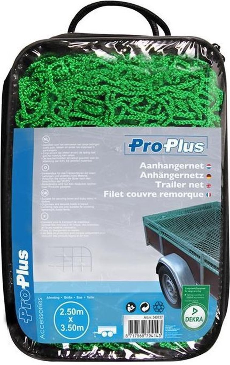 ProPlus aanhangernet 250 x 350 cm groen