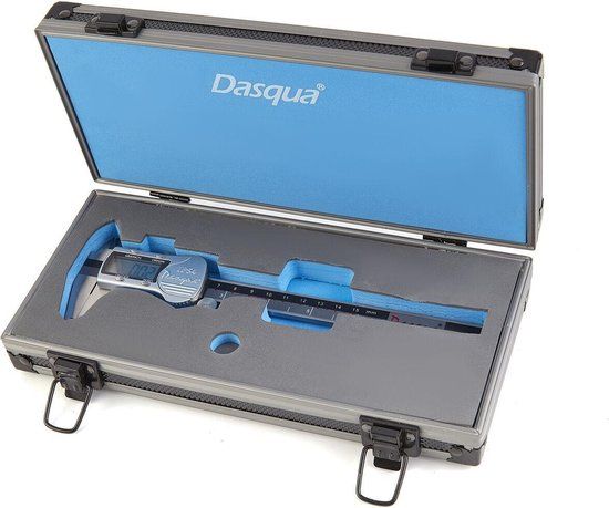 Dasqua IP 54 Professionele 150 mm Digitale Schuifmaat met Groot Scherm en Metalen behuizing (RVS)