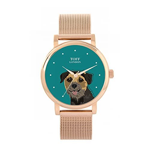 Toff London Border Terrier Hoofd Hondenhorloge