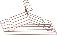 QUVIO Kledinghangers - Set van 5 - Koper
