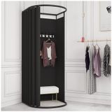 Elegante levensstijl Mobiele omkleedcabine - U-vormige omkleedruimte - Vrijstaande garderobe - 85 cm hoog