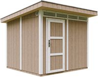 Timbela M903-TERRA BROWN - LP SmartSide Tuinhuis op houtbasis - 6 m² - 294x279xH237 cm - met vloer en verf