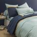 Origin - Sacha Kussensloop van lyocell met print Marineblauw/Watergroen