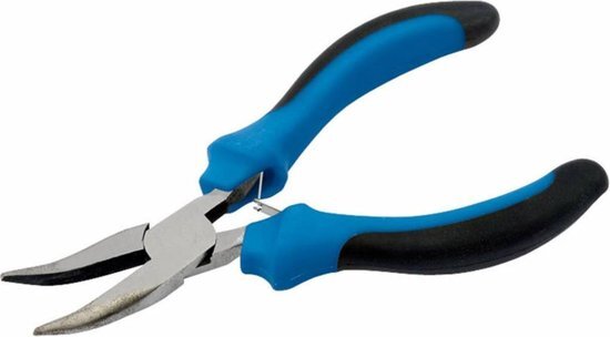 Draper 125mm Soft Grip Bent Nose Mini Pliers