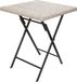BRUBAKER Lugano Table de jardin, 58 x 58 cm, Table de balcon, Résistant aux intempéries, Polyrotin et métal, Table d'appoint, Pliable, Table de camping, Carré, Table pliante, Balcon, Terrasse, Table de bistrot, Gris/Beige