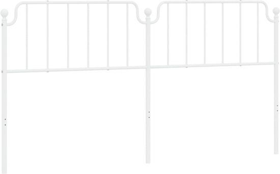 vidaXL Hoofdbord 200 cm metaal wit