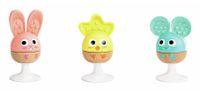 Hape Jouets hochet et anneau de dentition – 3 hochet bébé en bois souris, lapin et poussin dès 0 mois
