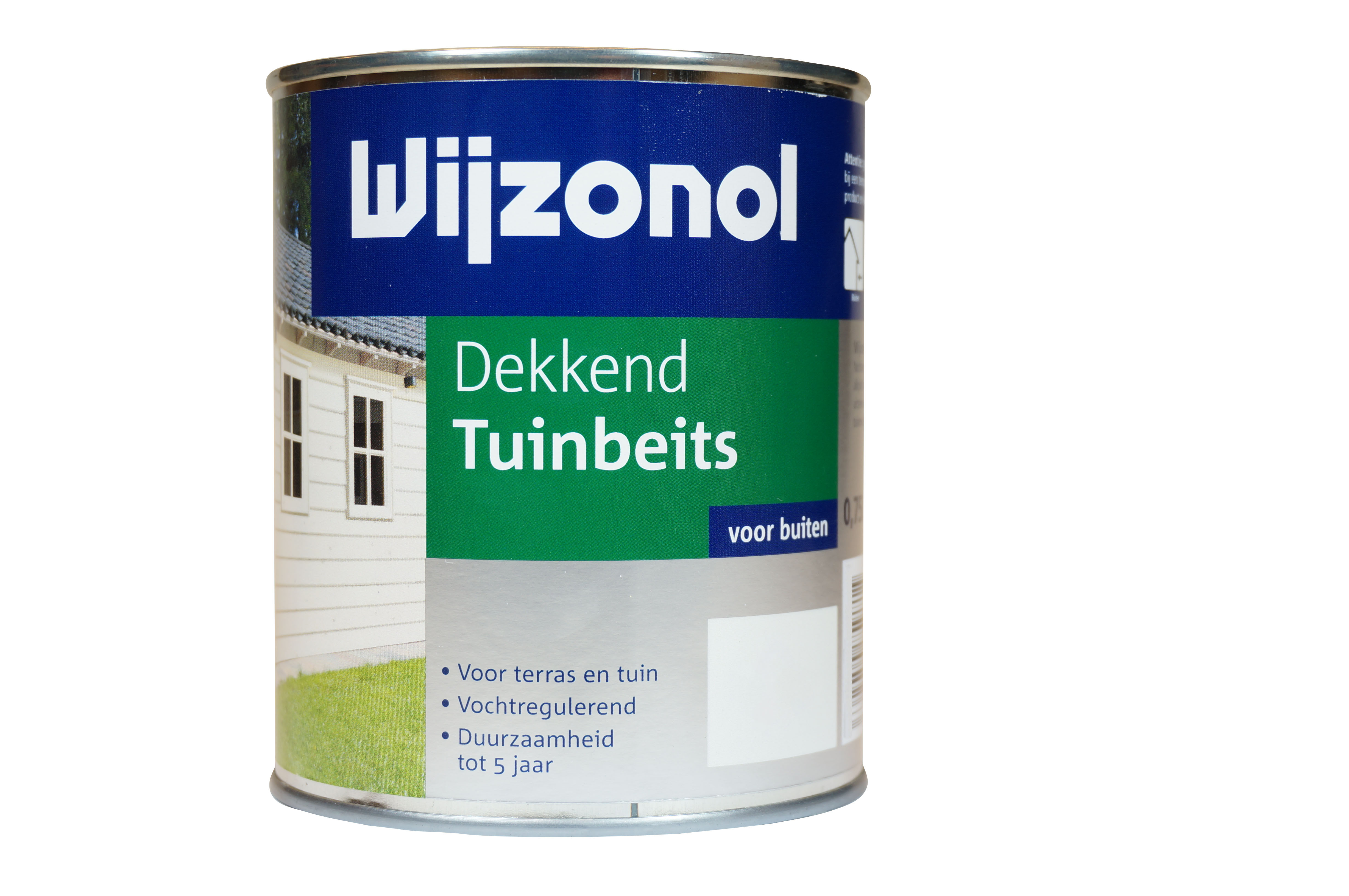 Wijzonol Dekkend Tuinbeits - 0,75 liter - Zuiverwit